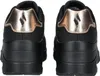 A rear view of two black Skechers sneakers with rose gold accents. Náhled obrázku produktu
