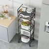 6‑Stöckiger Küchenregal Mit Rollen, Verstellbare Ebenen, Produktbild-Vorschau 9