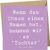 Mr. & Mrs. Panda Glückwunschkarte Spruch Chaos Tochter - Produktbild-Vorschau 1