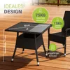 Juskys Polyrattan Gartentisch Yoro eckig - wetterfest 80x80 Produktbild-Vorschau 4