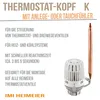 A product image with descriptive text and a visual representation of the thermostat head and sensor. Produktbild-Vorschau
