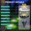 10 Stück Solar Bodenleuchten Aussen, 8 LED Solarlampen für Produktbild-Vorschau 3