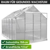BRAST Gewächshaus Aluminium mit Fundament | 380x250x235cm | Produktbild-Vorschau 9