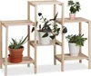Relaxdays Pflanzenregal Holz, für Innen, stabil, rustikal, Produktbild-Vorschau 1