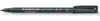 A black Staedtler Lumocolor permanent marker is shown against a white background. Produktbild-Vorschau