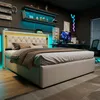 Bequemes LED-Polsterbett mit Stauraum, Produktbild-Vorschau 7