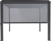 A product shot of a gray mesh windbreak attached to a dark gray frame, likely part of a pergola or outdoor structure. Produktbild-Vorschau