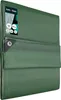 A folded green tarp with a label showing product details. Produktbild-Vorschau