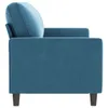 Side view of a blue velvet sofa. Produktbild-Vorschau
