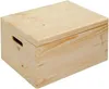A light brown wooden storage box with a hinged lid and cut-out handles on the sides, shown against a white background. Náhľad obrázku produktu