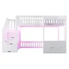 Lit superposé Merax 90 x 200 cm avec armoire de rangement, Voir les images du produit 9