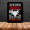 Aus dem Weg - ich muss grillen Metallschild XL in 21x28 cm Produktbild-Vorschau 4