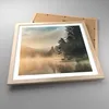 Gerahmtes Poster - Rahmen in heller Eiche - Nebel See Wald Produktbild-Vorschau 3