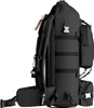A side view of a black backpack against a white background. Produktbild-Vorschau