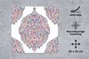 MuchoWow® Mauspad Mousepad Muster - Blau - Orange 20x20 cm Produktbild-Vorschau 3