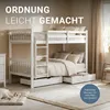 Homestyle4u Etagenbett 90x200 für Kinder 2 Matratzen Produktbild-Vorschau 9