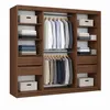 KSHOMECONCEPT Garderobekast Lumil, 240 cm, notenhout Productafbeelding-voorbeeld 3