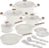 A collection of white cookware and kitchen utensils arranged on a white background. Náhled obrázku produktu