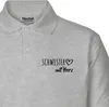 Huuraa Damen Polo Shirt Schwester mit Herz M Sport Grey Bio Produktbild-Vorschau 2