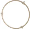 A circular beige turntable ring with three white plastic feet, isolated on a white background. Produktbild-Vorschau
