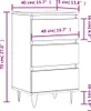 vidaXL Sideboard Schwarz 40x35x70 cm Holzwerkstoff Produktbild-Vorschau 8