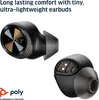 Two black earbuds are shown against a white background, with marketing text above them. Produktbild-Vorschau