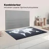 KitchenYeah© Herdabdeckplatte Weltkarte - Einfach - Schwarz Produktbild-Vorschau 3
