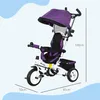 HOMCOM 6-in-1 Dreirad mit Schubstange, Kinderdreirad mit Produktbild-Vorschau 3