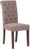 DELUKE® Esszimmerstuhl WALES Samt - 98x45x63cm, taupe, Holz Produktbild-Vorschau 1