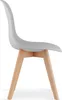 Šedá židle ATRI s dřevěnými nohami, ergonomická, do Náhled obrázku produktu 5