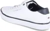 A side view of a white Tommy Hilfiger low sneaker with navy accents. Náhled obrázku produktu