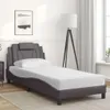 vidaXL Lit "Viana" avec matelas Gris 90x190 cm Similicuir Voir les images du produit 2