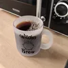 Glas Tasse für Halloween mit Kessel-Motiv und Spruch - Produktbild-Vorschau 5