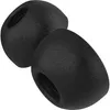 Two black ear tips for earbuds are shown against a white background. Produktbild-Vorschau