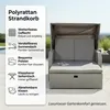Mucola Strandkorb Rattan Sonnenbett mit verstellbarem Dach Produktbild-Vorschau 2