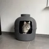 Katzenklo Flower XXL, verborgenes Katzenklo (Anthrazit) Produktbild-Vorschau 8