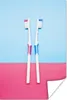 MuchoWow® Poster Stillleben - Zahnbürste - Rosa - Blau Produktbild-Vorschau 1