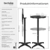 tectake® Aluminium-Bistrotisch Viktor wetterfest, klappbar Produktbild-Vorschau 5