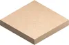 A square piece of wood composite material, shown from a diagonal perspective on a white background. Voir les images du produit