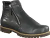 A single gray leather boot with a zipper is shown against a white background. Produktbild-Vorschau