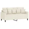 Design Möbel 2-Sitzer-Sofa Creme 140 cm Samt - 2024 Neu Produktbild-Vorschau 2