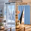 1x 100% Verdunkelung Thermo Vorhänge Blau Blickdicht Produktbild-Vorschau 7
