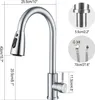 Küchenarmatur, Wasserhahn Küche Ausziehbar, 360° Drehbar, Produktbild-Vorschau 6
