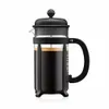 A black Bodum French press coffee maker filled with coffee. Anteprima dell’immagine prodotto