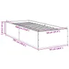 vidaXL Rama łóżka czarna 90x190 cm materiał drewnopochodny Podgląd zdjęcia produktu 7
