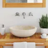 vidaXL Umývadlo 40x12 cm mramorové krémové Náhľad obrázku produktu 2