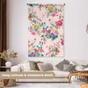 MuchoWow® Wandteppich Wandbehang Blumen - Rosa - Pastell Produktbild-Vorschau 2