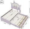 A diagram of a bed with dimensions labeled. Produktbild-Vorschau