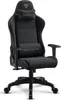 A black and gray gaming chair is shown against a white background. Produktbild-Vorschau