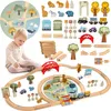 Holz-Eisenbahn ZOO mit Puzzlematte – Zug, Schienen, Tiere, Produktbild-Vorschau 1